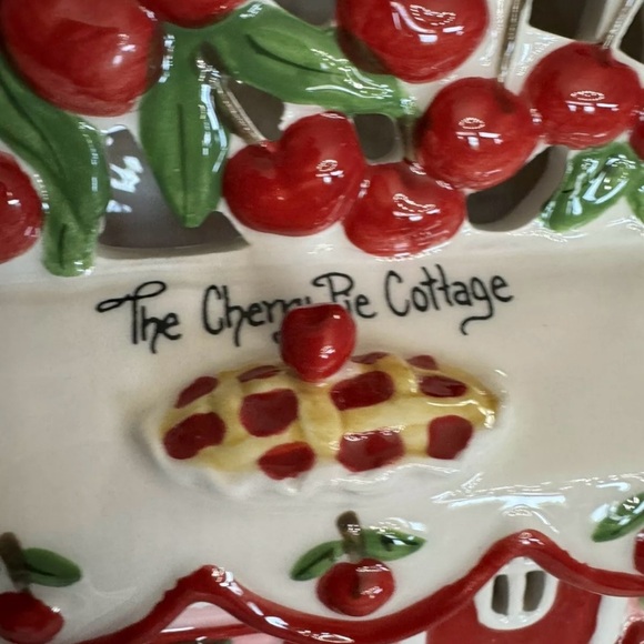 BLUE SKY CLAYWORKS SPRING SUMMER CHERRY PIE COTTAGE TEALIGHT HOLDER NEW - Picture 3 of 11